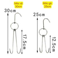 (COMBO 10) MÓC TREO GÀ VỊT QUAY LU INOX KHÔNG GỈ ,MÓC TREO THỊT ,TREO CHÂN GIÒ