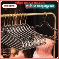 Combo 10 Móc Treo Quần Áo Trong Suốt,  Mắc Quần Áo Kim Tuyến Chống Trượt Đầu Móc Xoay 360 Độ Đa Năng