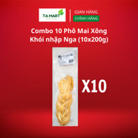 Combo 10 phô mai hun khói dây nhập khẩu Nga 10x200g - Phô mai sợi xông khói Nga