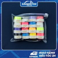 Combo 10 Quấn cán vợt cầu lông VS có vân cá kèm túi zip, cuốn cán Pickleball bám tay, hút mồ hôi tốt