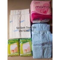 combo 10 quần giấy 1 băng mama 2 lót sản phụ 2 tã người già