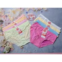 Combo 10 Quần Lót Nữ (518) Thun Lạnh Phối Viền Ren Nhẹ Nhàng Sexy (Size 40-50 Kg)