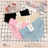 Combo 10 Quần Lót Nữ Cotton Phối Viền Ren Cao Cấp Mềm Mịn Thoáng Mát