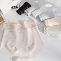 Combo 10 Quần Lót Nữ Tàng Hình Su Lạnh Không Viền Thoáng Khí, Cạp Cao In Chữ Cao Cấp- Quần Chip Nữ Kháng Khuẩn