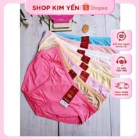 Combo 10 quần lót nữ vải cotton Thái trơn mềm mịn co giãn size 55-65kg (8029) - Shop Kim Yến