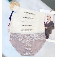 Combo 10 Quần Lót Ren Cạp Su Đúc, From 50 - 70 kg, Mặc Thoáng Mát, Đũng Kháng Khuẩn Nữ Women - L08