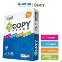 Combo 10 ream Giấy in a4, giấy photo IK Copy 70 gsm 500 tờ/Ream, đều màu không gợn sóng,độ dày cao,chữ in không lem / .