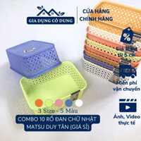 Combo 10 Rổ Đan Nhựa Duy Tân Matsu 1T4 1T8 2T0_Giá Sỉ