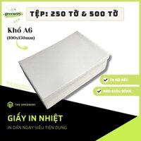 COMBO 10 SẤP Giấy In Nhiệt Khổ A6(100x150mm) 500 Tờ -3 lớp tự dán chống nước - In Đơn Shopee TMĐT