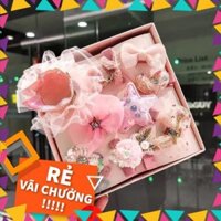 Combo 10 sét cặp tóc, kẹp tóc cho bé gái, trộn các hình ( sỉ)