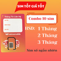 Combo 10 sim 0đ Vietnamobile nghe gọi tạo tài khoản giá rẻ