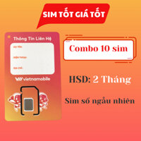 Combo 10 sim Vietnamobile 0Đ tạo tài khoản - HẠN 2 THÁNG