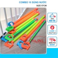 Combo 10 Súng Nước 57cm, Súng Bắn Nước, Súng Đồ Chơi Trẻ Em
