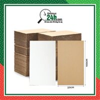 COMBO 10 tấm Carton sóng 3 lớp (3mm), khổ 50x100cm làm mô hình, giáo cụ mầm non STEAM, trang trí...