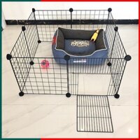 Combo 10 Tấm Ghép Chuồng Chó (Tặng Kèm Chốt) , Chuồng Thú Cưng Mèo Thép Sơn Tĩnh Điện Cao Cấp