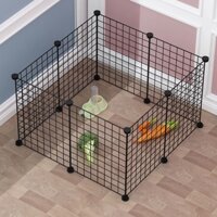 Combo 10 Tấm Ghép Chuồng Chó(Tặng Kèm Chốt)Chuồng Thú Cưng Mèo Lưới Thép Sơn Tĩnh Điện Cao Cấp