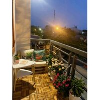 Combo 10 tấm ván sàn gỗ ngoài trời , lót ban công sân vườn ( sơn PU 3 lớp )
