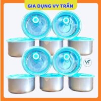 [COMBO 10 TẶNG 1] Hộp Inox Tròn lớn 13cmx7cm Đựng Thực Phẩm Có Nắp Đậy Bộ Hộp Inox Đựng Thực Phẩm Dáng Tròn Bảo Quản