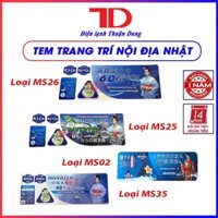 Combo 10 Tem Máy Lạnh nội địa Nhật 36x14cm MS02 Vật tư Điện lạnh Thuận Dung