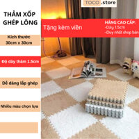 [Combo 10] Thảm xốp ghép lót sàn mặt lông đủ màu 30x30x1cm