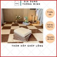 [Combo 10] Thảm xốp lót sàn ghép mặt lông đủ màu 30x30x1cm