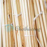 Combo 10 thanh gỗ tròn từ gỗ thông phi 1.5cm x 50cm làm phụ kiện macrame, handmade, decor, đồ chơi, treo mành