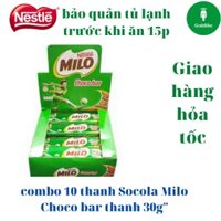 Combo 10 thanh Socola Milo Choco bar thanh 30g hàng nhập khẩu date mới
