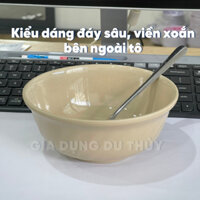 COMBO 10 Tô nhựa melamine màu vàng nâu tô sâu bát nhựa phíp dùng làm tô hủ tiếu, tô bán bún, tô ăn mì, tô nhỏ cho bé
