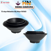 combo 10 Tô nhựa Melamine Viền Xoắn Màu Đen Nhám - Tô chè, tô phở bún mỳ - Tô xoắn đen nhám fataco