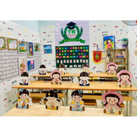 combo 10 túi đựng quà hình chipi cute dễ thương có quai sách