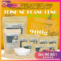 Combo 10 túi Trà Trinh Nữ Hoàng Cung & Nụ Hoa Tam Thất túi lọc bịch zip 900g (300 túi x 3g) Dược Liệu Hồng Lan