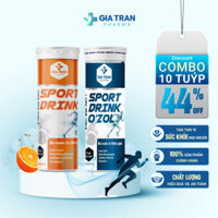 Combo 10 Tuýp Sủi Ion+ Sport Drink O'zol (GIÁ ƯU ĐÃI) - Bù Nước Và Điện Giải Kèm Các Vitamin, Acid Amin Cho Cơ Thể