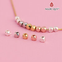 Combo 10 viên bi đa giác - Ngọc Quý Gemstones - Bạc 2.2x2.6mm
