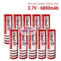 Combo 10 viên pin UItra đa năng - Pin 18650 6800mAh 3.7V Ultra Fire dung lượng cao và có thể sạc lại