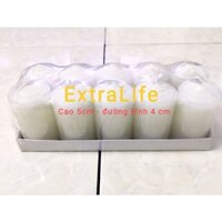 [COMBO 10 VIÊN]_5x4_Đèn cầy - Nến trắng trơn hình trụ - Cam kết không mùi không khói