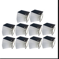 Combo 10 Xấp 100 Thẻ Flashcard Trắng 4.5 x 8 x 3.7cm Học Tiếng Anh Kèm Khoen Bìa