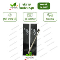 Combo 100 bàn chải lúa mạch cán BC001 bao bì cánh chim cho khách sạn, resort, homestay, villa,..nhận in logo.