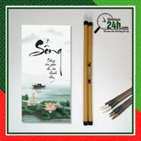 [COMBO 100 BỘ]  Ống sáo trúc 100 BỘ ống trúc, nẹp lịch, tranh, ảnh, tranh thư pháp nhiều kích thước - Giá sỉ