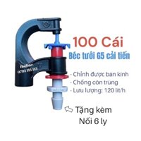 Combo 100 cái Béc G5 cải tiến có chặn bán kính nước [30-120L/H] tưới gốc chống côn trùng. Tặng nối 6ly