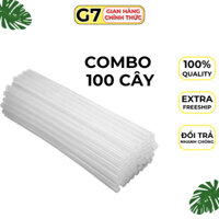 combo 100 cây keo nến bé dài 27cm x 0.7cm, keo dính silicon