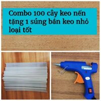 Combo 100 cây keo nến và 1 súng bắn keo nhỏ