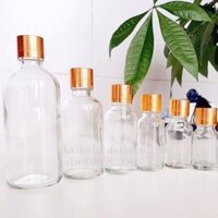 (Combo 100) chai đựng tinh dầu nhỏ giọt 10ml , 20ml thủy tinh trong suốt - nắp đồng