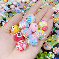 Combo 100 Charm Hạt Vẽ, Hạt DIY Trang Trí Cao Cấp