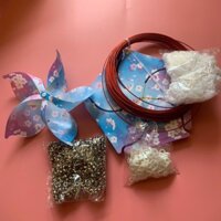Combo 100 chiếc chong chóng nhựa hoa văn dây treo, chong chóng nhựa trang trí mọi không gian, giá siêu rẻ