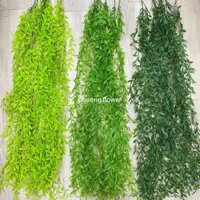 Combo 100 Dây lá cúc tần ấn độ giả nhựa dài 100cm 5 nhánh lá dùng trang trí nhà cửa