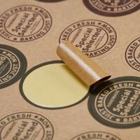 Combo 100 Decal/ Sticker Da Bò/ Kraft Vintage - Miễn Phí Thiết Kế