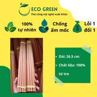 Combo 100 đôi đũa gỗ tre già tự nhiên Eco Green Giá sỉ, đũa ăn cơm chống mốc cao cấp (Bamboo Chopsticks)