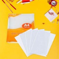 Combo 100 File lá, túi đựng tài liệu, file hở góc bìa lá khổ A4/ khổ F trắng - Túi bìa lá hở góc đựng tài liệu