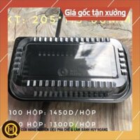 Combo 100 Hộp nhựa HT17 đựng bánh bông lan trứng muối, đựng  thức ăn Sushi