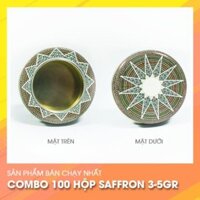 Combo 100 hộp thiếc Saffron nhụy nghệ tây 5.8x2.2cm, 3-5g